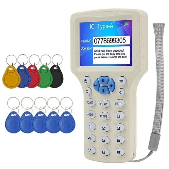 FOR 1PCS RFID NFC Smart Card Reader+5XUID/T5577 Keychain RFID Duplicator 125K 13.56M IC/ID Key Writer RFID Replicator P rammer