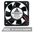 thumbnail image 1 of FOR 1PCS Silent 60mm PC CPU Cooling Fan 12V 2 Pin Computer Case Cooler 60x60x25mm 6025, 1 of 1