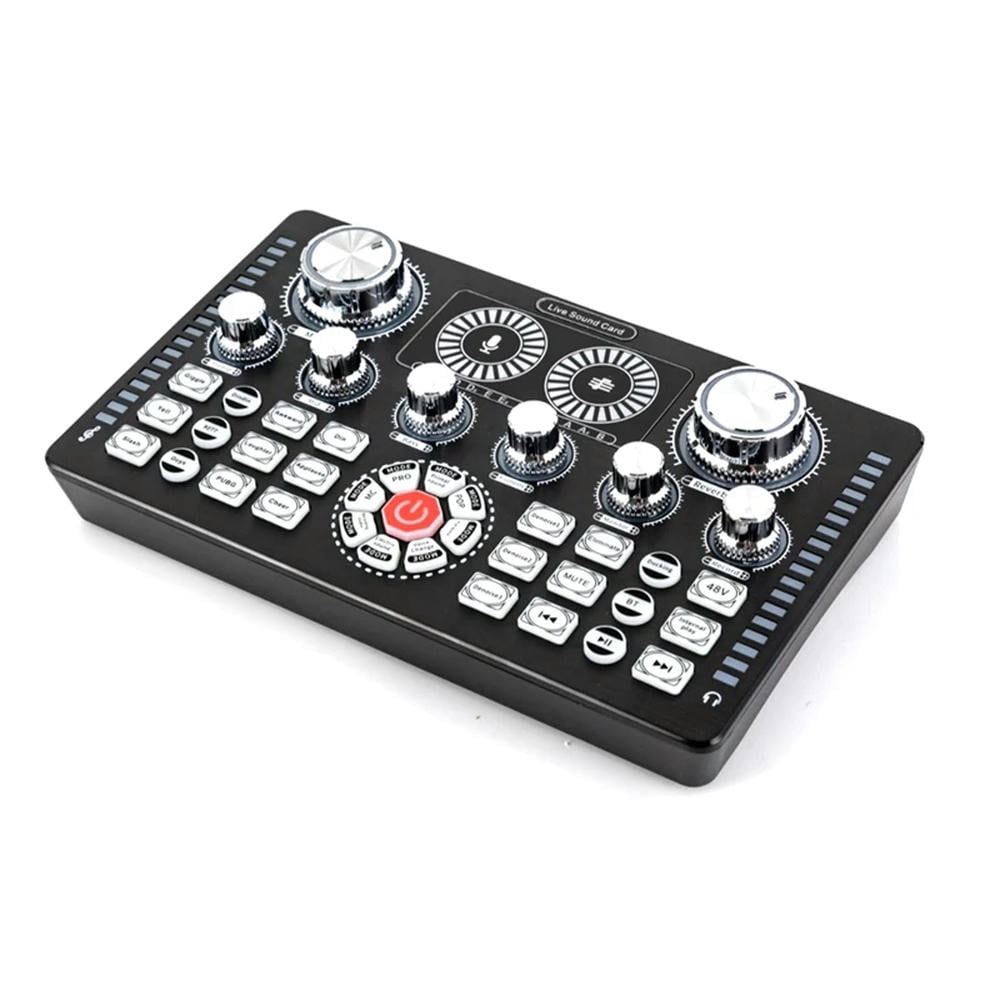 FOR 1PCS Udio Mixer USB External Sound Card Of Headset Live Broadcast Sound Card FOR 1PCS Mobile Phone Computer 48V Audio Mixer