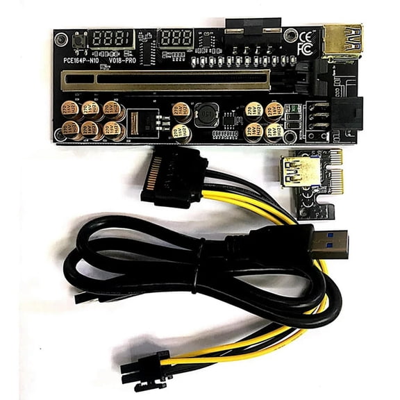 FOR 1PCS VER018 PRO PCI-E Riser Card USB 3.0 Cable 018 PLUS PCI Express 1X To 16X Ext Pcie Adapter FOR 1PCS