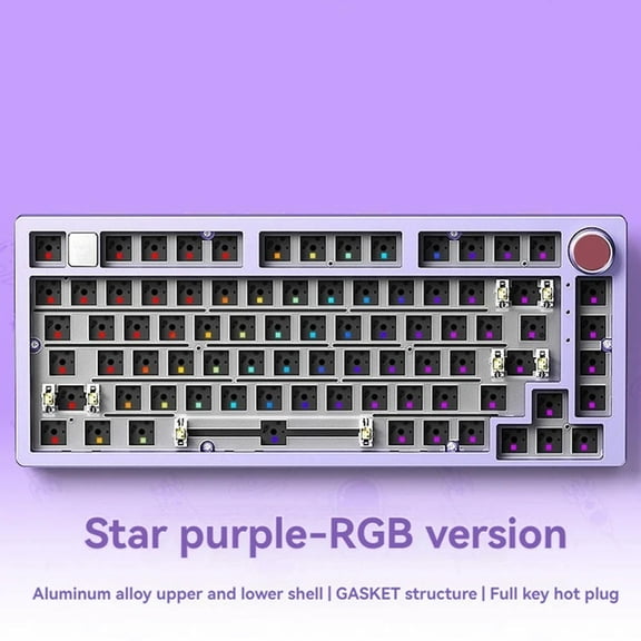 FOR 1PCS Wired Mechanical Keyboard Kit RGB Backlit Gasket-Mounted Wired Mechanical Keyboard Kit F