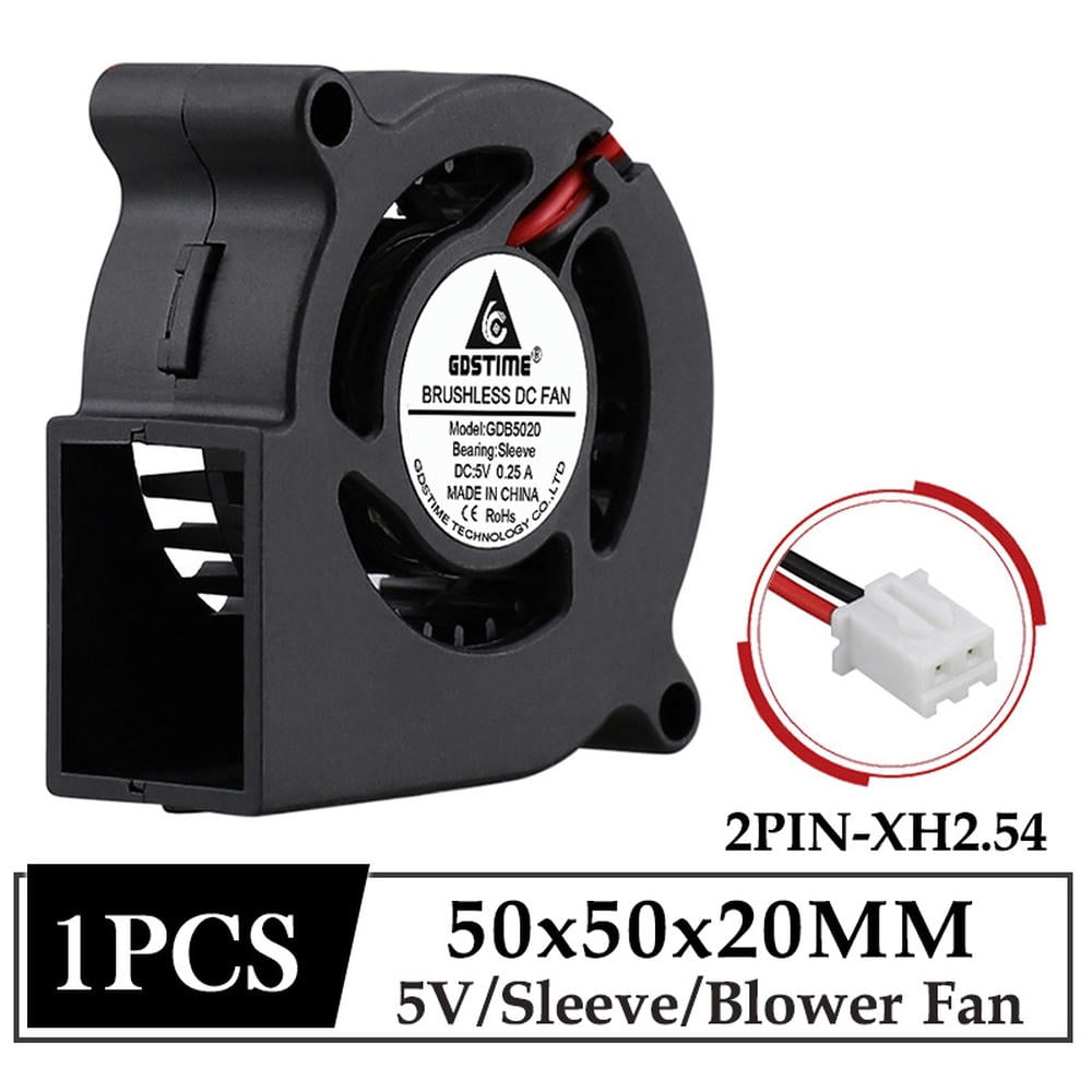 5020 Turbinengebläse – 50mm DC-Lüfter, Leise, 5V / 12V / 24V, Für 3D-Drucker