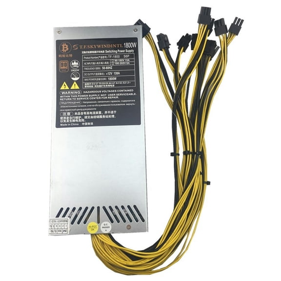 FOR 1U Mining PSU Pc Power Supply 1800W 6P Power Supply For 1800W 1U PSU Power Supply For S9 L3+ E3 X3 D3 S7