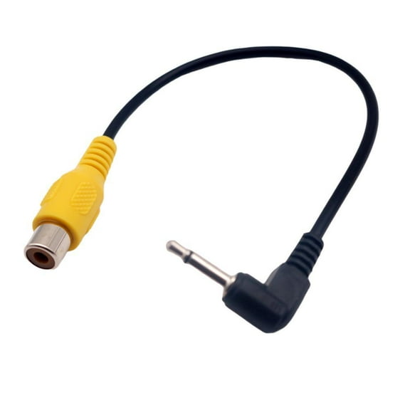 FOR 1pc 3.5mm 1 Male Plug Right Angle Mono To RCA Phone Female A/V Adapter Cable 20cm