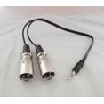 thumbnail image 1 of FOR 1pc 3.5mm 1 Male Stereo Audio To Dual 3 Pin Male Micro Cable 1ft, 1 of 1