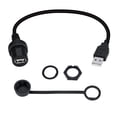 thumbnail image 1 of FOR 1pc 30cm USB 2.0 A Male to USB 2.0 A Female Mount Extension Dash Flush Dashboard Adapter Cable for Car Boat Motorcycle Truck, 1 of 1