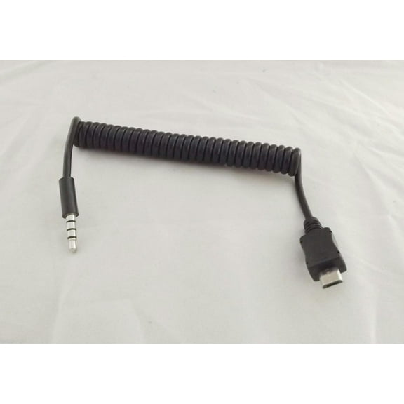 FOR 1pc Micro USB 5 Pin A Male Plug To 3.5mm Stereo Male Coiled Spiral Cable 1m