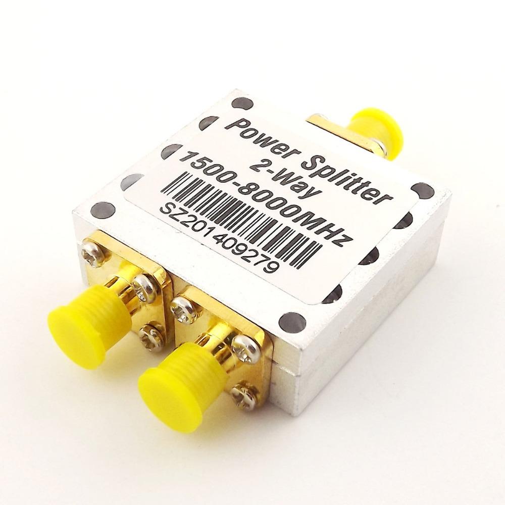 FOR 1pc Signal Repeater 1.5-8GHz 1500-8000MHz Power Splitter Booster Amplifier Divider 2-Way SMA Female Connector Antenna 3G 4G