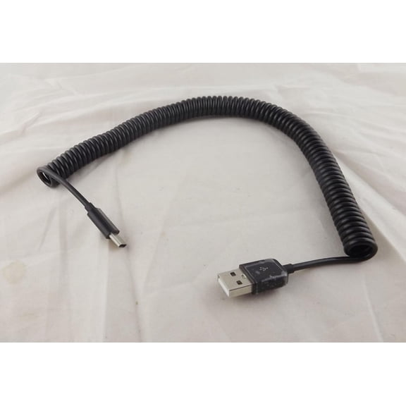 FOR 1pc USB 3.1 C Type Male To 2.0 A Male Spiral Coiled Data Sync Adapter Cable Black 3M