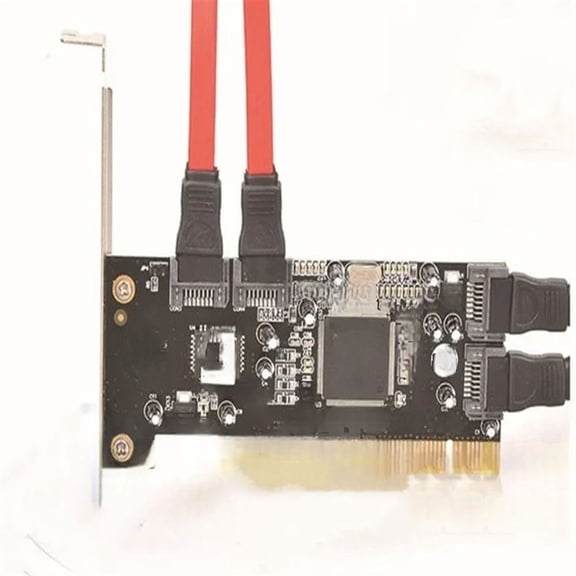 FOR 1pcs 4 Port SATA PCI CONTROLLER RAID CARD 4 SATA SERIAL ATA PCI CONTROLLER RAID I/O CARD PC+Cable