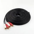 thumbnail image 1 of FOR 1pcs 49FT 15m Twin 2 RCA Cable Audio Lead Gold Two Male TV Projector 2 RCA Cord, 1 of 1