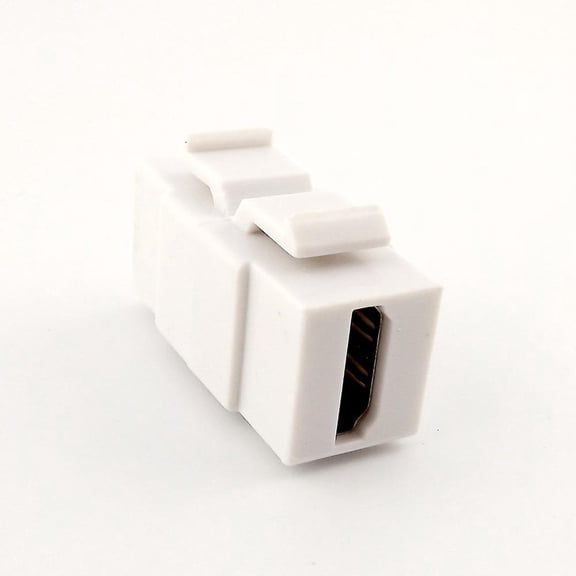 FOR 1pcs HDMI-compatible Keystone Insert Coupler HD Wall Plate Cable Adapter Female to HDMI-compatible Female White
