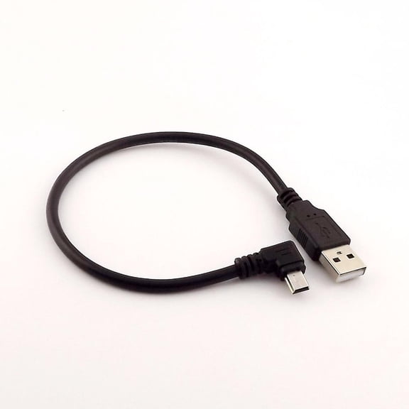 FOR 1pcs High Speed USB A Male to Mini 5 Pin Male Left Angled Data Charger Adapter Cable 30cm