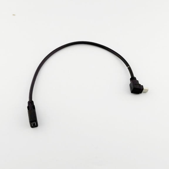 FOR 1pcs Mini USB 5 Pin Female To Male UP Direction Angle Extension Data Adapter Cable 25cm