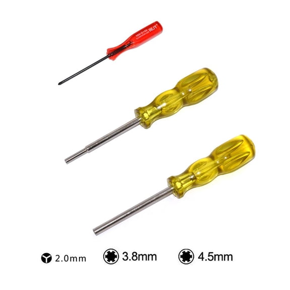 FOR 1set 3.8mm 4.5mm 2mm Y Screwdriver Bit Screw Driver GameBit with Handle for NGC for Game Cartridge