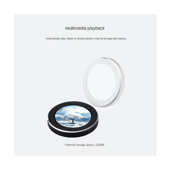 FOR 2.1 Inch IPS Secondary Screen 480X480 USB Water-Cooled Round LCD CPU GPU RAM HDD Monitoring Without AIDA64 Black