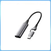 2 IN1 Video Capture Card HDMI-Compatible in To USB A Type-C Audio Video Recorder PC Game Streaming Live Broadcasting Teachin