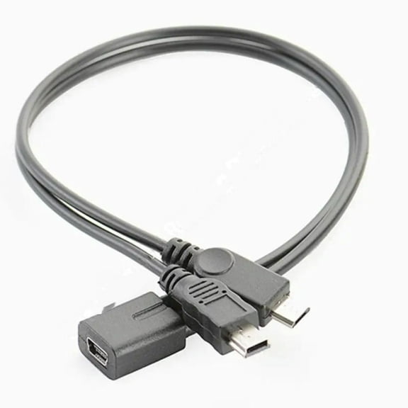 FOR 2 In 1 Mini USB Cable Mobile Phone Charger Mini USB Female to Mini USB Micro USB Male Splitter Wire Cord for Player