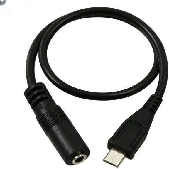 FOR (2-Pack) Micro USB Male to 3.5mm Jack Female Audio Cable Cord for Active Clip Mic Microphone Convert Adapter