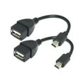 thumbnail image 1 of (2 Pack) Mini USB OTG Cable Cameras - USB A Female to Mini USB B 5 Pin Male Adapter Cable, 1 of 1