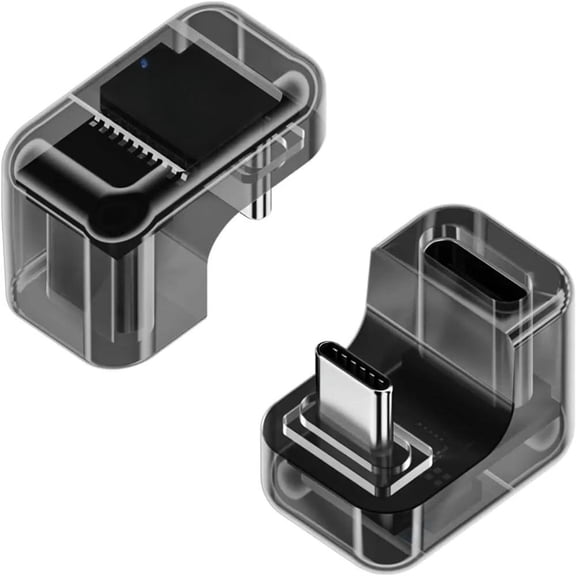 FOR 2 Pack USB C Adapter with Display, 180 Degree 140W USB-C Male to Female Connector for Switch, 16/15 Series