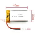 thumbnail image 1 of FOR 2 Pcs 3.7V 1100mAh 102540 Polymer Ion 2.0mm Connector, 1 of 1
