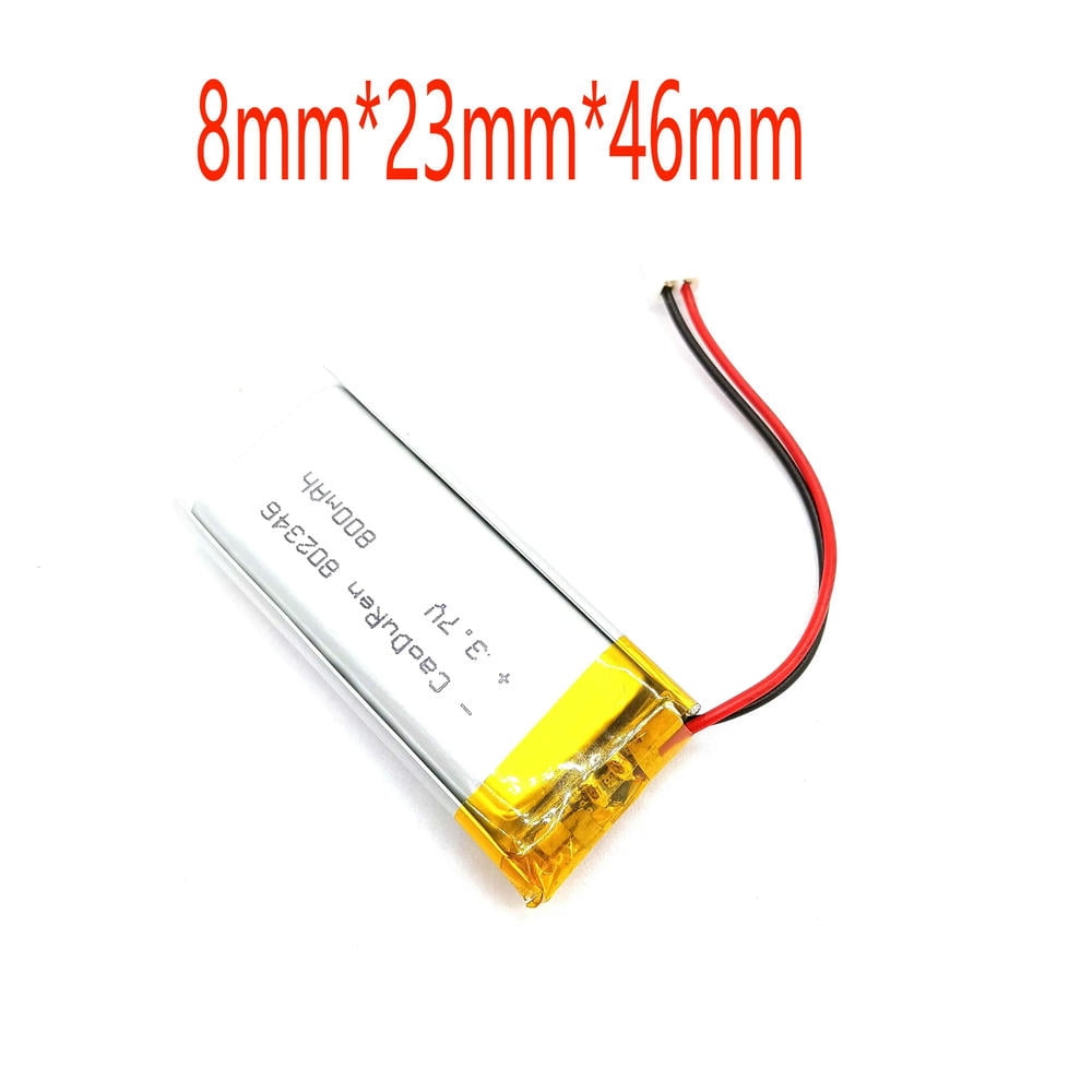 FOR 2 Pcs 3.7V 800mAh 802346 Polymer Ion 2.0mm Connector - Walmart.com