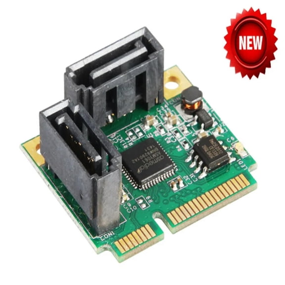 FOR 2 Ports SATA 6G mini PCI Express Controller Card mini PCI-e to SATA III 3.0 converter half-size to full-size bracket SATA3.0