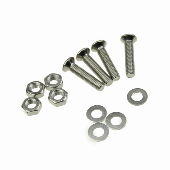 FOR 20 pcs Silver Flat Head Steel Screw Fixer For PC Computer 35x35x10mm Fan M2.5X16mm