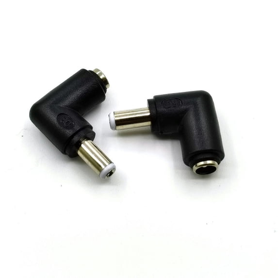 FOR 200pcs connector 90 degrees DC Power 5.5mmx2.1mm Female to 5.5mmx2.5mm Male