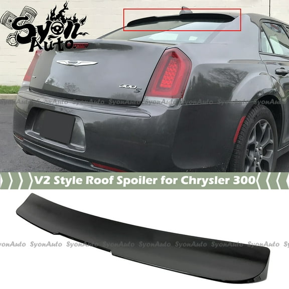 FOR 2011-2023 CHRYSLER 300 300S 300C SRT V STYLE GLOSSY BLACK REAR ROOF SPOILER WING