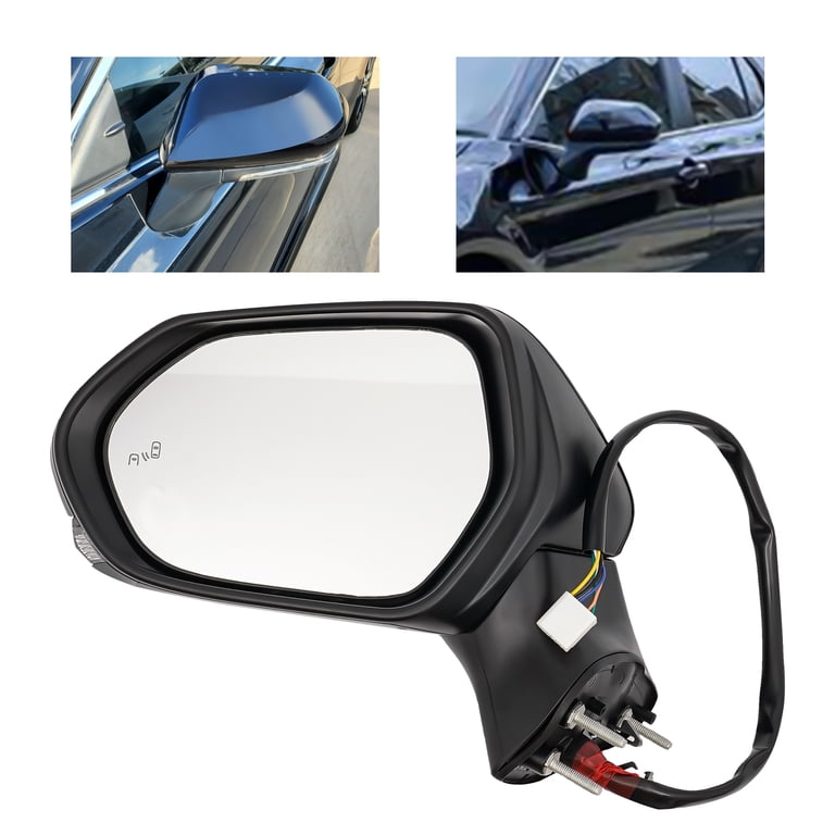Replacement Door Mirror For 2018-2021 Toyota Camry - Left Driver Side, Heated, Manual Folding, W/ Turn Signal & Blind Spot