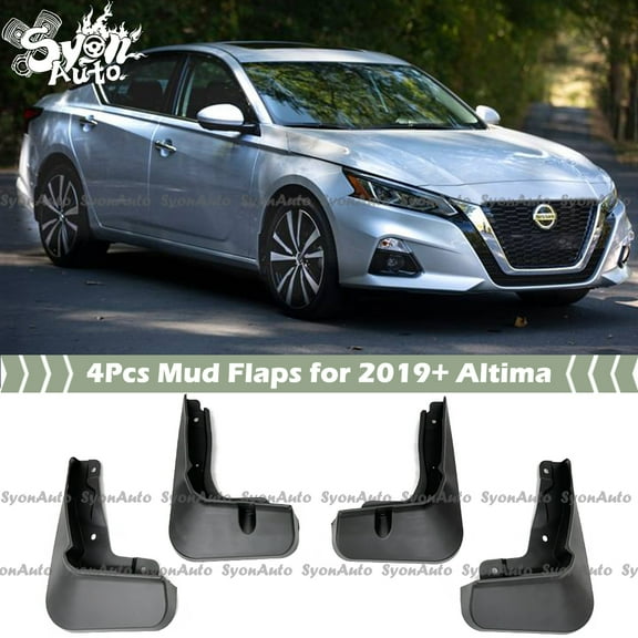 FOR 2019-2024 NISSAN ALTIMA BLACK PLASTIC 4PC MUD FLAP SPLASH GUARD MUDGUARD SET