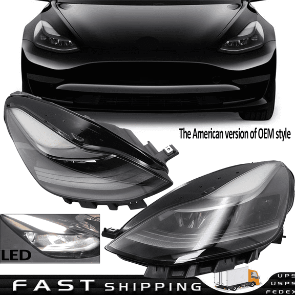 FOR 2021 2022 2023 Tesla Model 3/Y Matrix Headlights Headlamp Light Right & Left