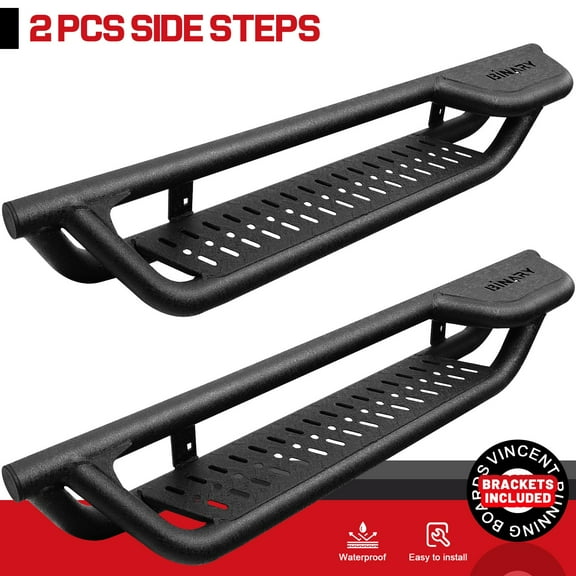 FOR 2021-2025 Ford Bronco 2 Door BXQ Nerf Bars Side Steps BLK Running Boards