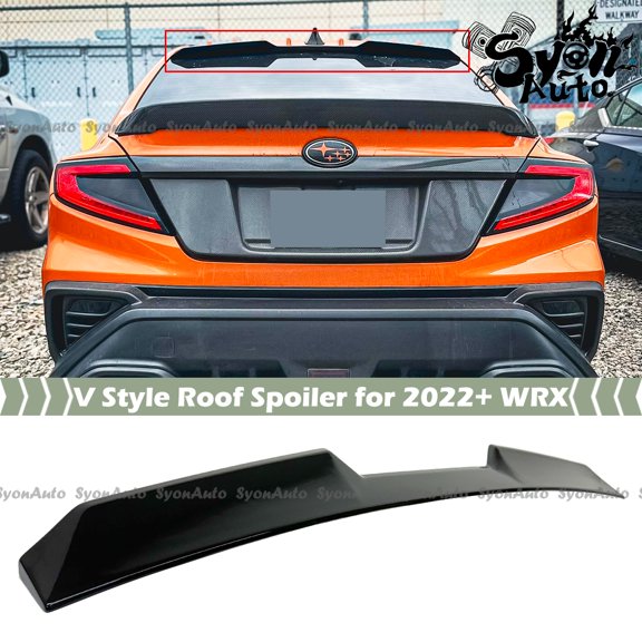FOR 2022+ SUBARU WRX VB JDM GLOSS BLACK V STYLE REAR ROOF SPOILER WING VISOR LID