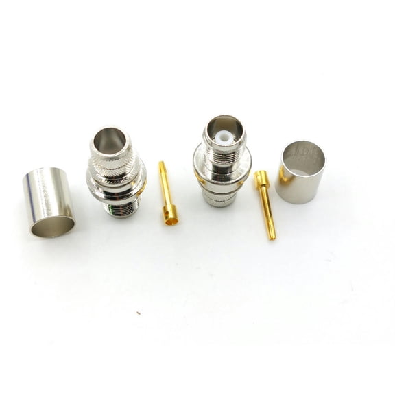 FOR 20PCS TNC Jack Female Straight RF Crimp Connector For RG214 RG213 RG8 LMR400 Cable