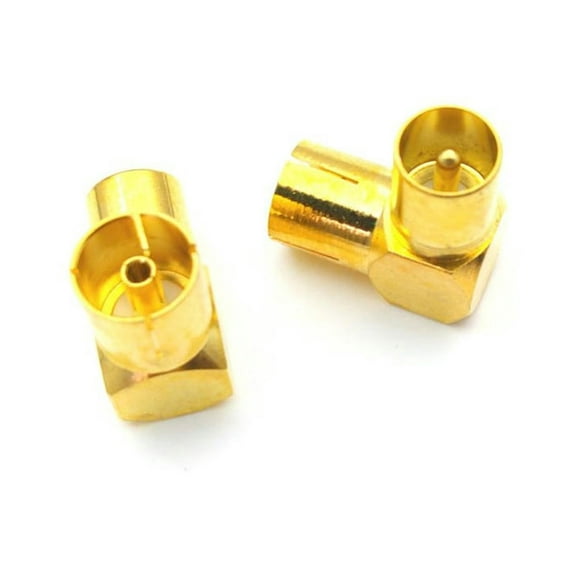FOR 20pcs brass DVB-T TV PAL Male to Female Right Angle Gold Plated 90 Degree Elbow TV Plug Jack RF Coaxial Coax