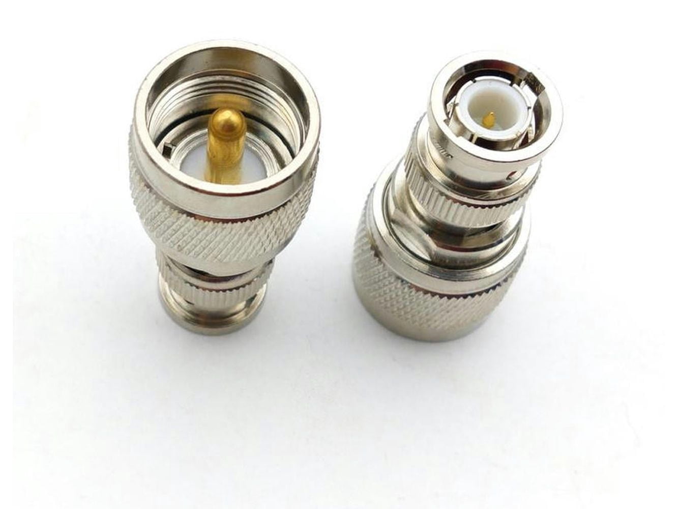 Men.com Plug In FOR 20pcs copper BNC male TO UHF PL-259 male plug straight connector ...