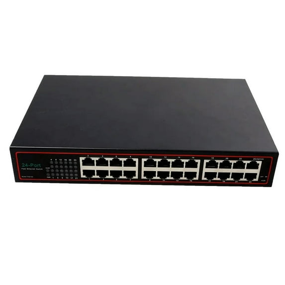 FOR 24 Port RJ45 Ethernet Network Switch 10/100Mbps VLAN support Unmanaged Network Desktop Metal Housing Switch protection