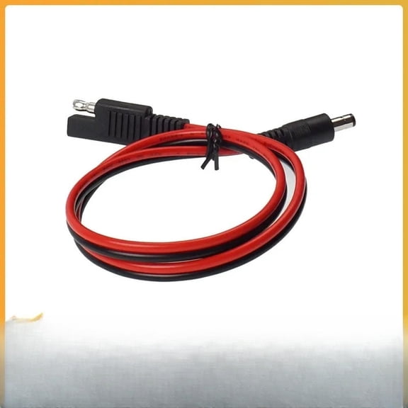 2PCS/LOT 14AWG 60cm SAE to DC 5.5*2.1 mm Male Cable Quick Disconnect Wire Harness Extension Cable Portable Powers Motorcycle