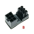 thumbnail image 1 of FOR 2Pcs 6pin 8pin Male 180 Degree Angled to 6pin 8Pin Female Power Adapter Port Connector plug socket for PC Graphics Card, 1 of 1
