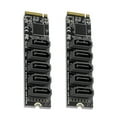 thumbnail image 1 of FOR 2Pcs Adapter Card JMB585 Chipset 5 Port Hard Disk Drive Computer Expansion Card For M.2 SATA 6GB M2 PCIE To SATA 3.0, 1 of 1