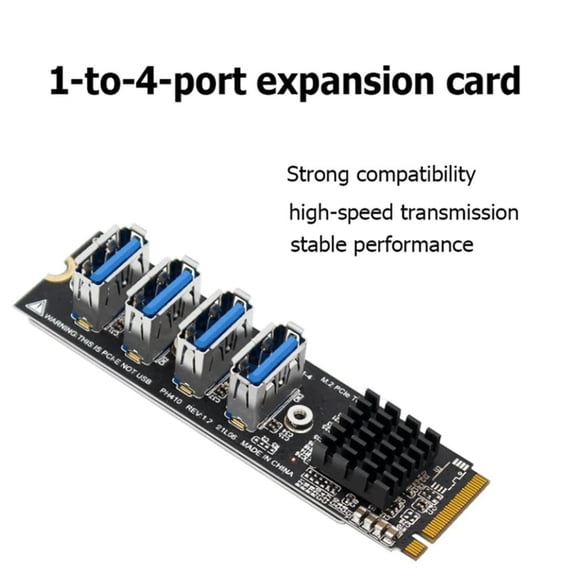 FOR 2Pcs M.2 PCIE Riser Card For Mining 4-Port MKEY PCI-E X1 Adapter Module 1 To 4 Expansion Board For BTC Minner Desktp PC
