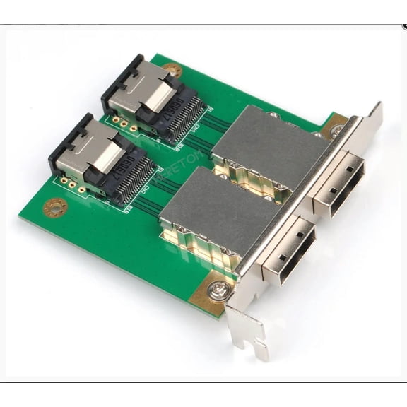 FOR 2Ports External HD SAS 26P SFF-8088 To 36Pin Mini SAS Internal SFF-8087 PCBA PCI SAS Card Adapter