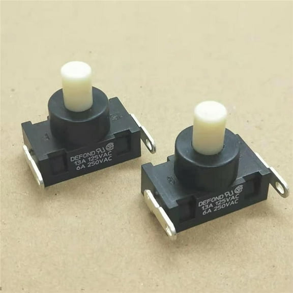 FOR 2pcs AC250V 6A/125V 13A Self-locking Power Button Switch DPC-1114 High Power Vacuum Cleaner Replacement Switch