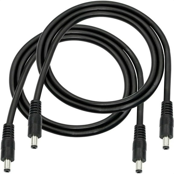 FOR 2pcs/lot DC to DC Cable,3FT 18AWG DC 5.5MM x 2.1MM Male to Male Plug Power Adapter Cable for LED, CCTV, Car, Monitors,etc(2 Pcs)