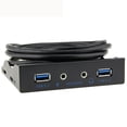 thumbnail image 1 of FOR 3.5 Floppy Bay Internal 20Pin to 2 Port USB 3.0 HUB and HD Audio 3.5-in PC Floppy Front Panel Kimisohand, 1 of 1