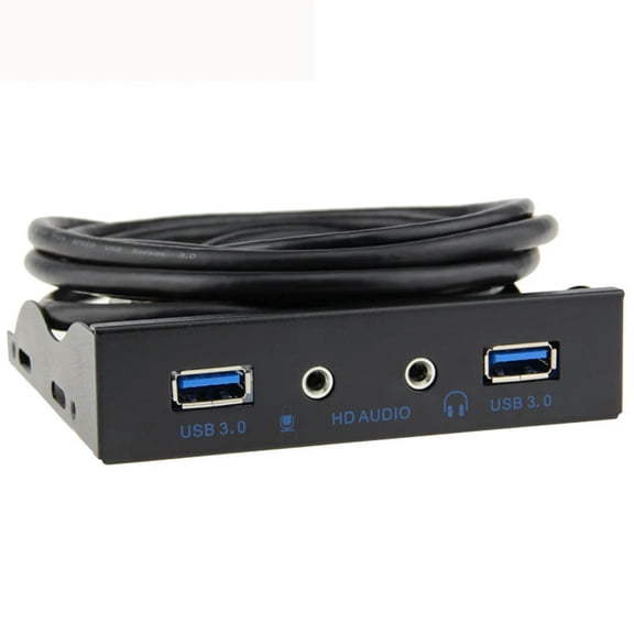 FOR 3.5 Floppy Bay Internal 20Pin to 2 Port USB 3.0 HUB and HD Audio 3.5-in PC Floppy Front Panel Kimisohand