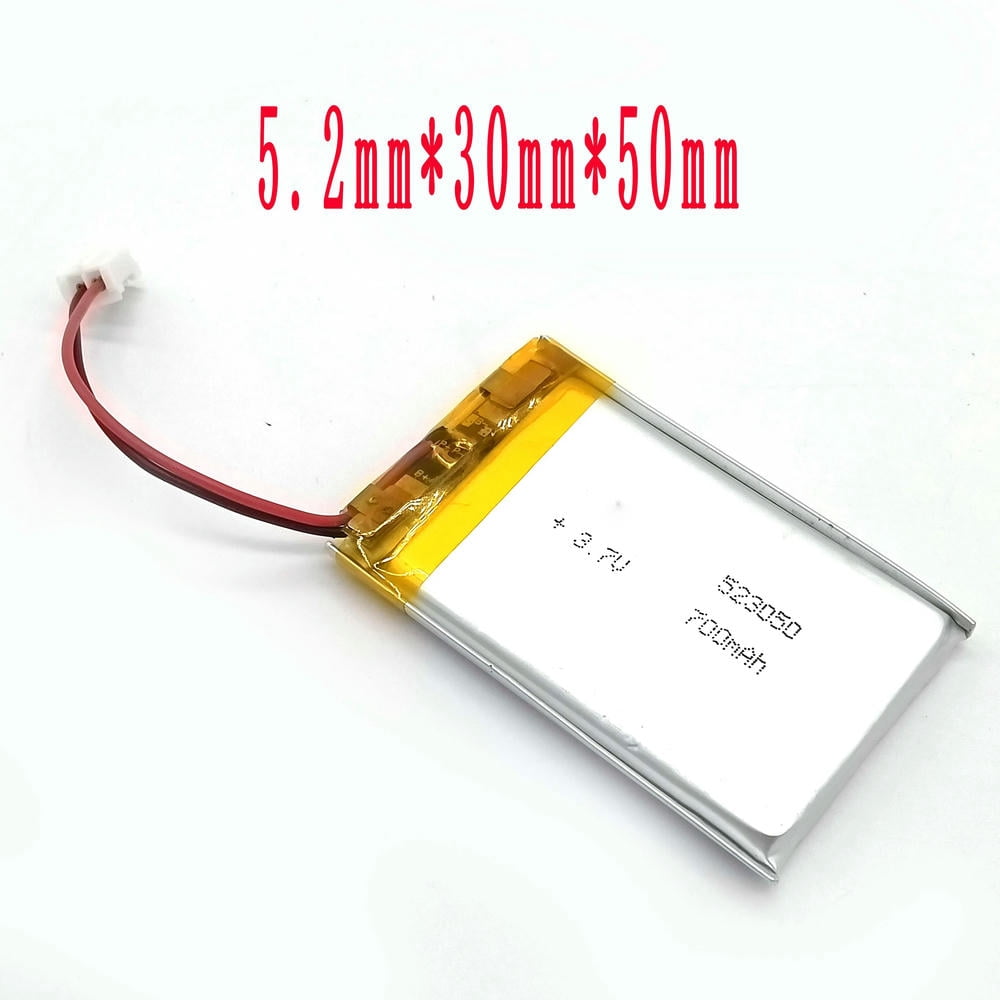 FOR 3.7V 750mAh 523050 503048 Polymer Ion 2.0mm Connector - Walmart.com
